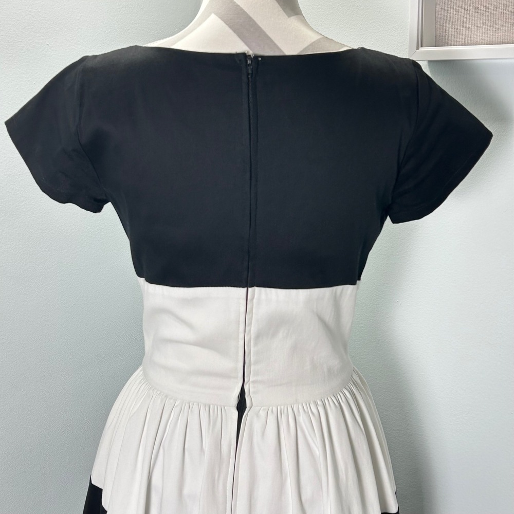 Pinup Couture Amanda Black and White Midi Dress - Picture 8 of 8